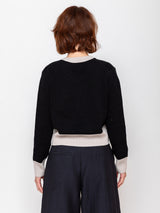 Round Neck Sweater - Noir and Fog