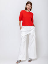 Short Sleeve Sweater - Maraschino Cherry