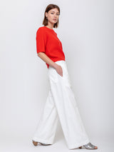 Short Sleeve Sweater - Maraschino Cherry