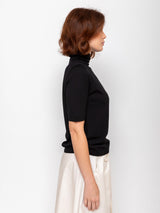 Short Sleeve Turtleneck Sweater