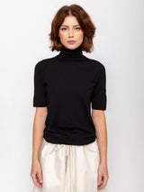 Short Sleeve Turtleneck Sweater