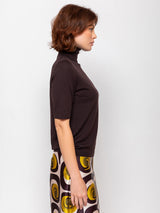 Short Sleeve Turtleneck Sweater
