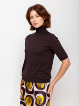 Short Sleeve Turtleneck Sweater