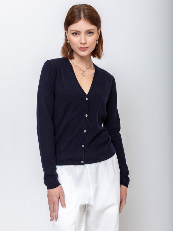 Cashmere Cardigan - Deep Night