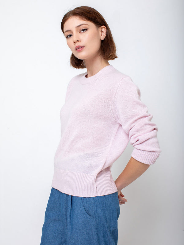 Allude - Long Sleeve Sweater - Pink - Verdalina