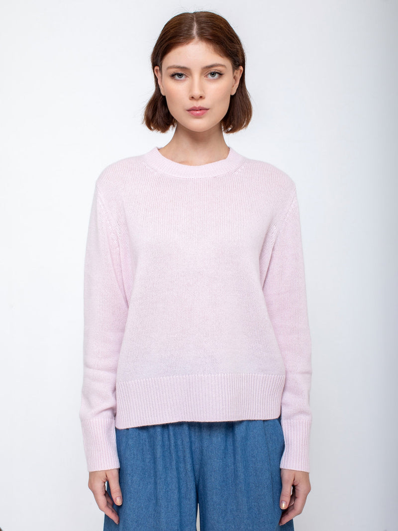 Allude - Long Sleeve Sweater - Pink - Verdalina