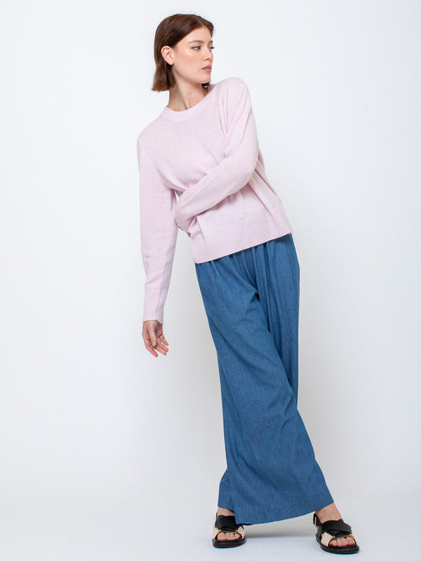 Allude - Long Sleeve Sweater - Pink - Verdalina