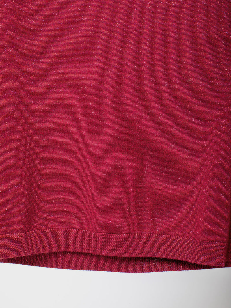 Allude - Long Sleeve Shimmer Sweater - Maple - Verdalina