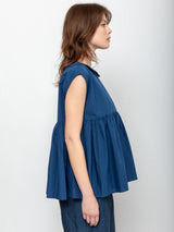 Apuntob - Gathered Top - Denim Blue - Verdalina