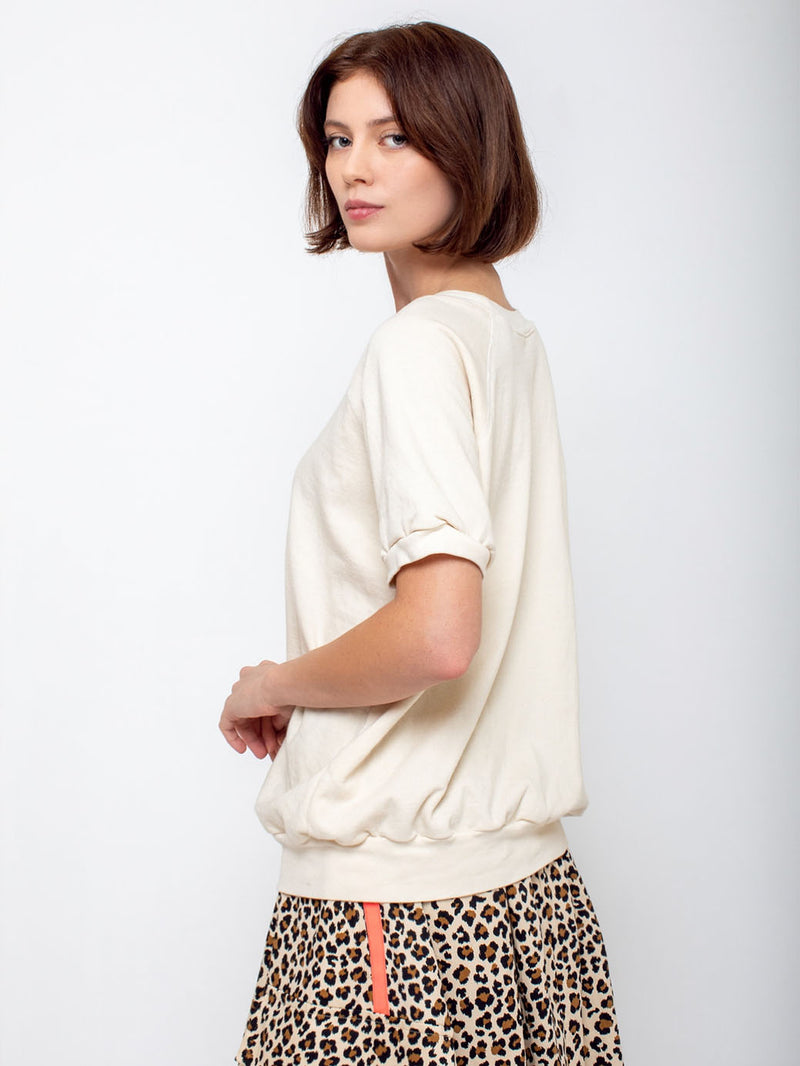 Aquarius Cocktail - Ruth Sweatshirt - Cream Terry - Verdalina