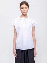 Atlantique Ascoli - Cap Sleeve Blouse - White - Verdalina