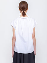 Atlantique Ascoli - Cap Sleeve Blouse - White - Verdalina