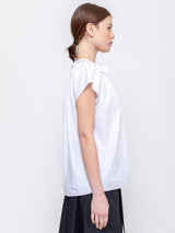 Atlantique Ascoli - Cap Sleeve Blouse - White - Verdalina