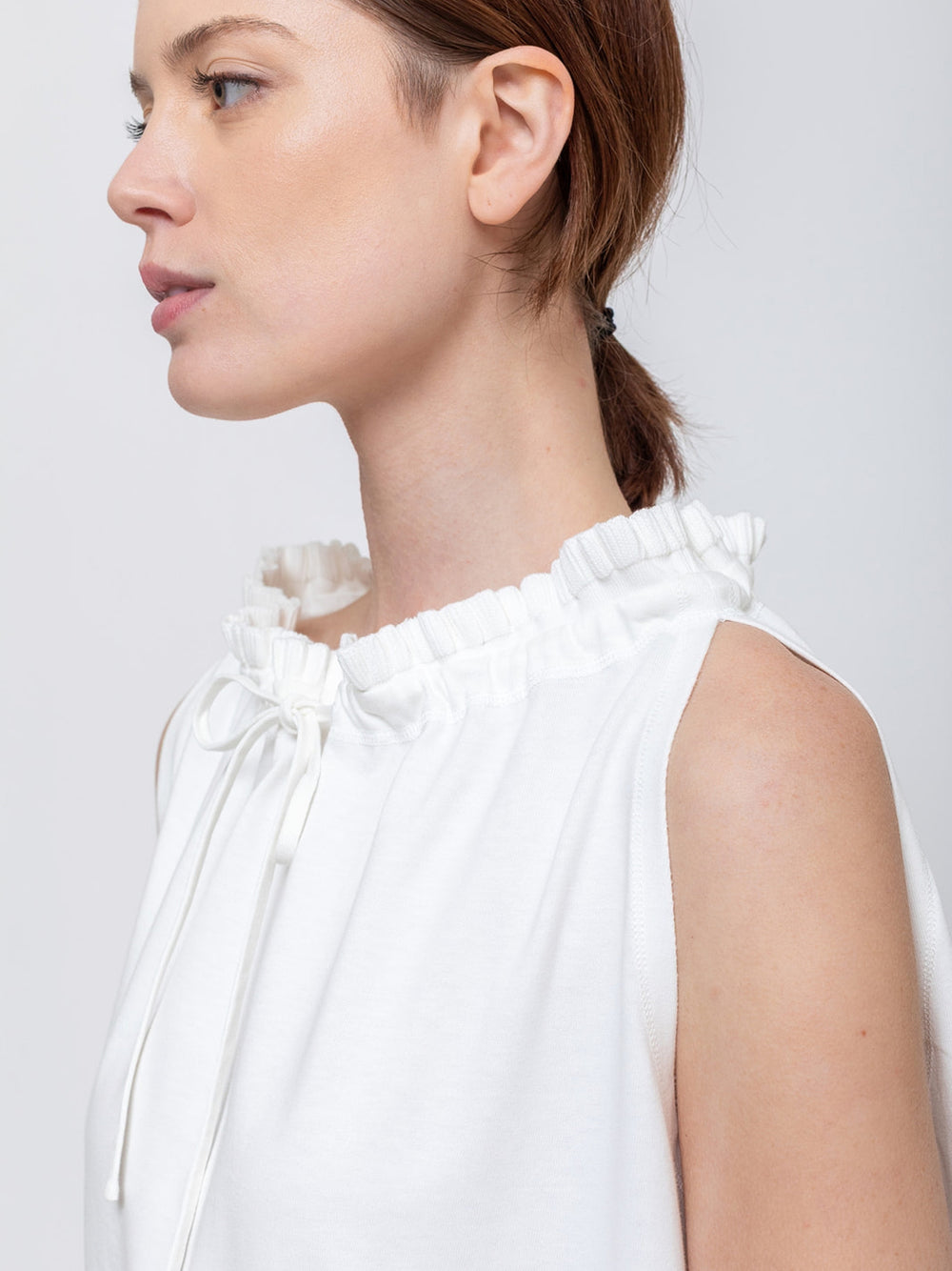 Atlantique Ascoli | Sleeveless Knit Top - White | Verdalina
