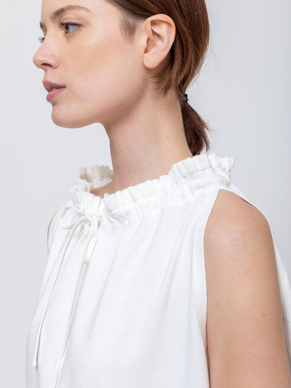 Atlantique Ascoli | Sleeveless Knit Top - White | Verdalina
