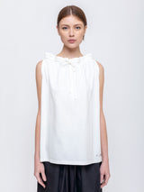 Sleeveless Knit Top - White