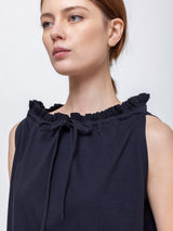 Atlantique Ascoli - Sleeveless Knit Top - Navy - Verdalina