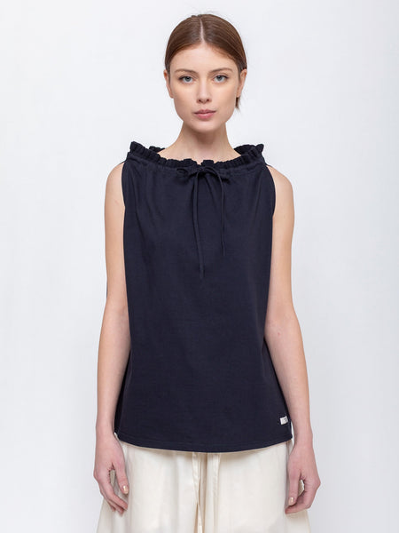 Atlantique Ascoli | Sleeveless Knit Top - Navy | Verdalina