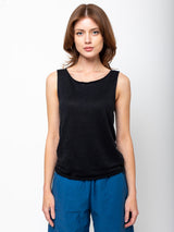 Evam Eva - Sleeveless Linen Knit Tank - Verdalina