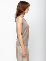 Evam Eva - Sleeveless Linen Knit Tank - Verdalina