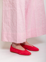 Casa Isota - Dafne Suede Flats - Verdalina