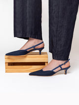 Audrey Sling Backs - Blue Denim