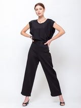 Aquarius Cocktail - Char Tee - Heavy Silk - Black - Verdalina
