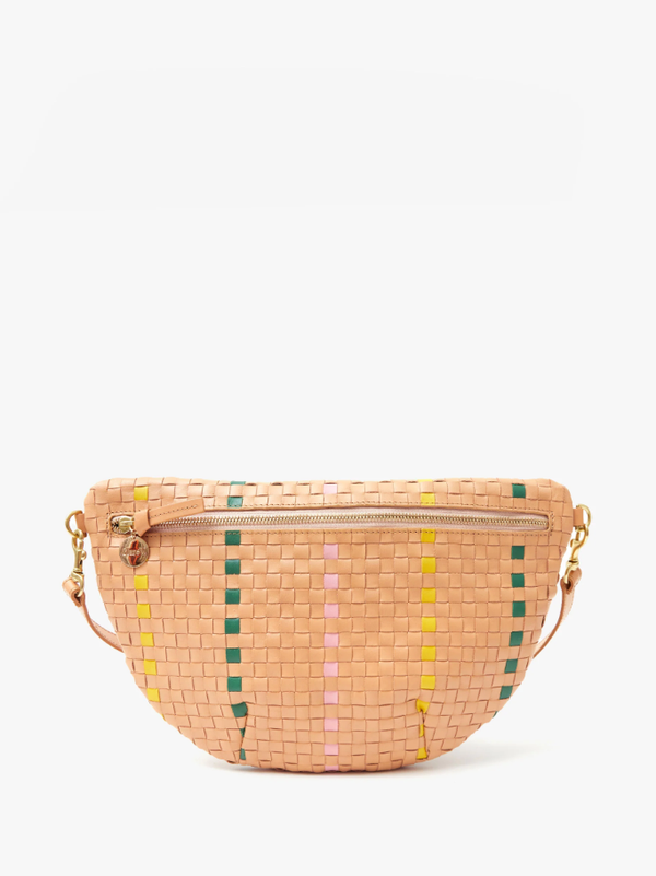 Grande Fanny - Bisque Woven Checker with Stripe