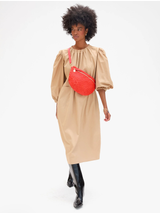 Grande Fanny - Medium Woven Diagonal - Bright Poppy