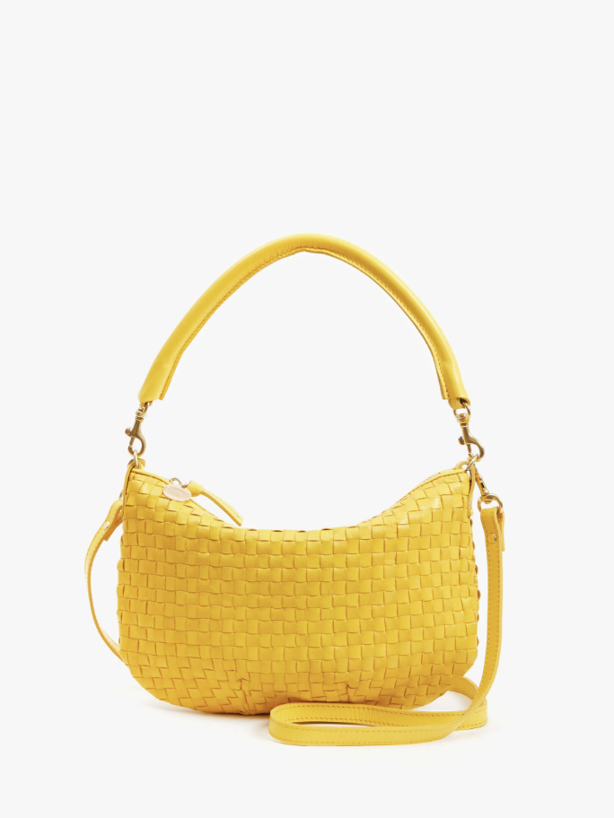 Clare V. - Petit Moyen Messenger - Snapdragon Woven Checker - Verdalina