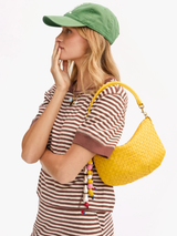 Clare V. - Petit Moyen Messenger - Snapdragon Woven Checker - Verdalina