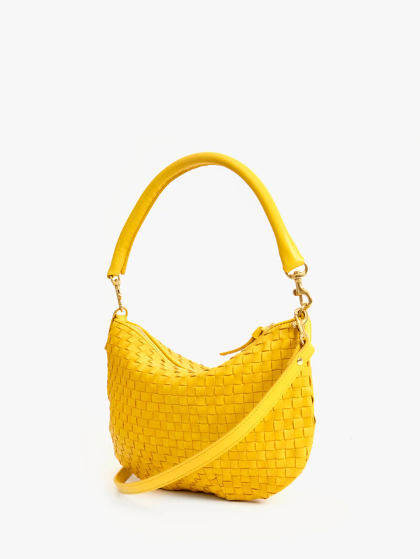 Clare V. - Petit Moyen Messenger - Snapdragon Woven Checker - Verdalina