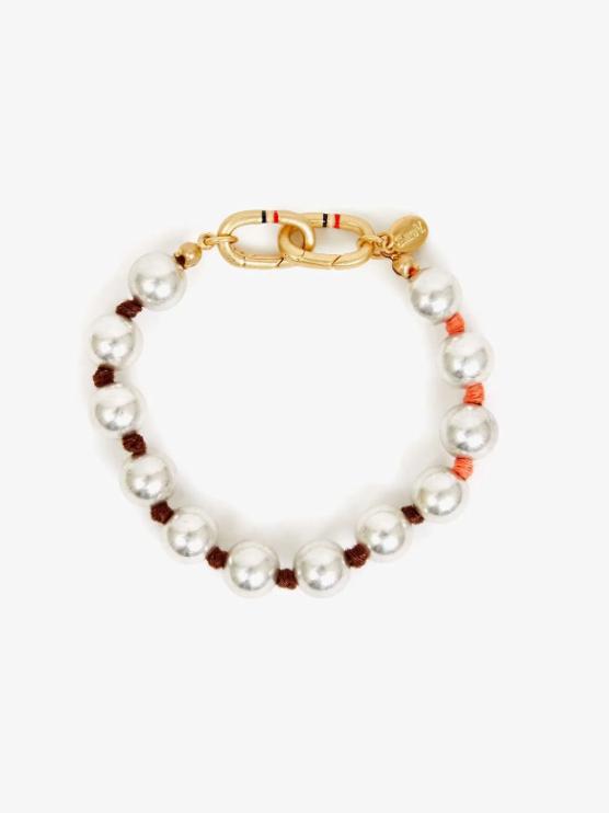 Clare V. - Beaded Strand Bracelet - Silver - Verdalina