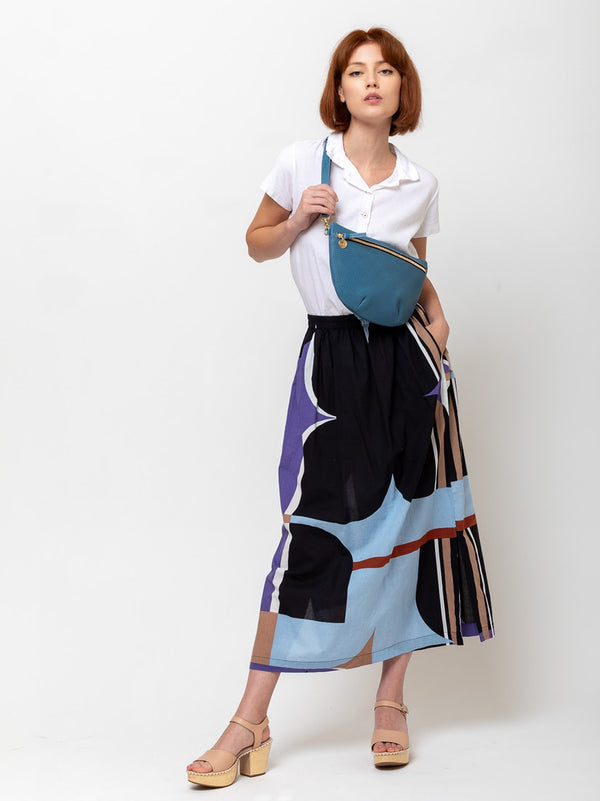 Clare V. - Grande Fanny - Perforated Desert Blue - Verdalina