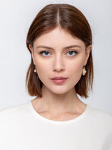 Gold with Pearl Wrap Around Earrings