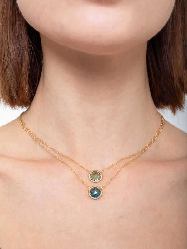 Green and Teal Quartz Double Necklace