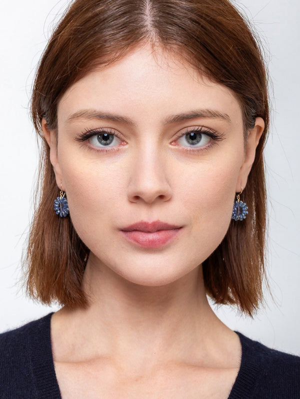 Iolite Round Drop Earrings