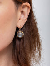 Greystone Round Drop Earrings