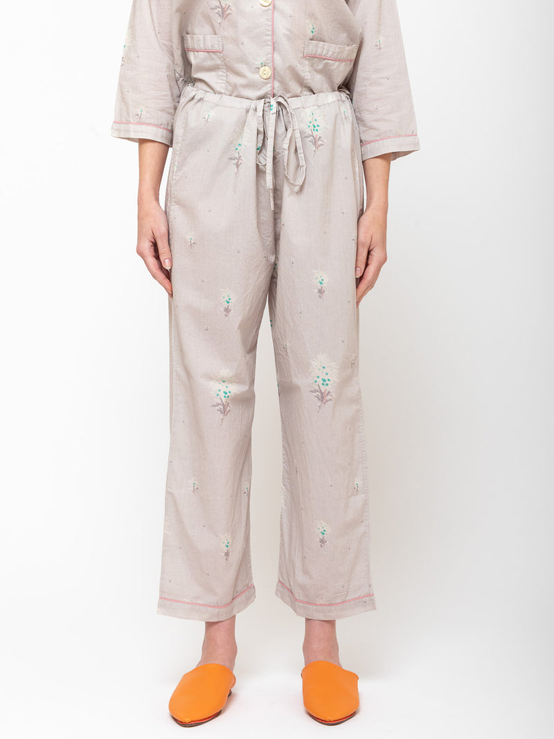 Domi Sleepwear - Organic Cotton Long Sleeve Pajamas - Alida Print - Verdalina
