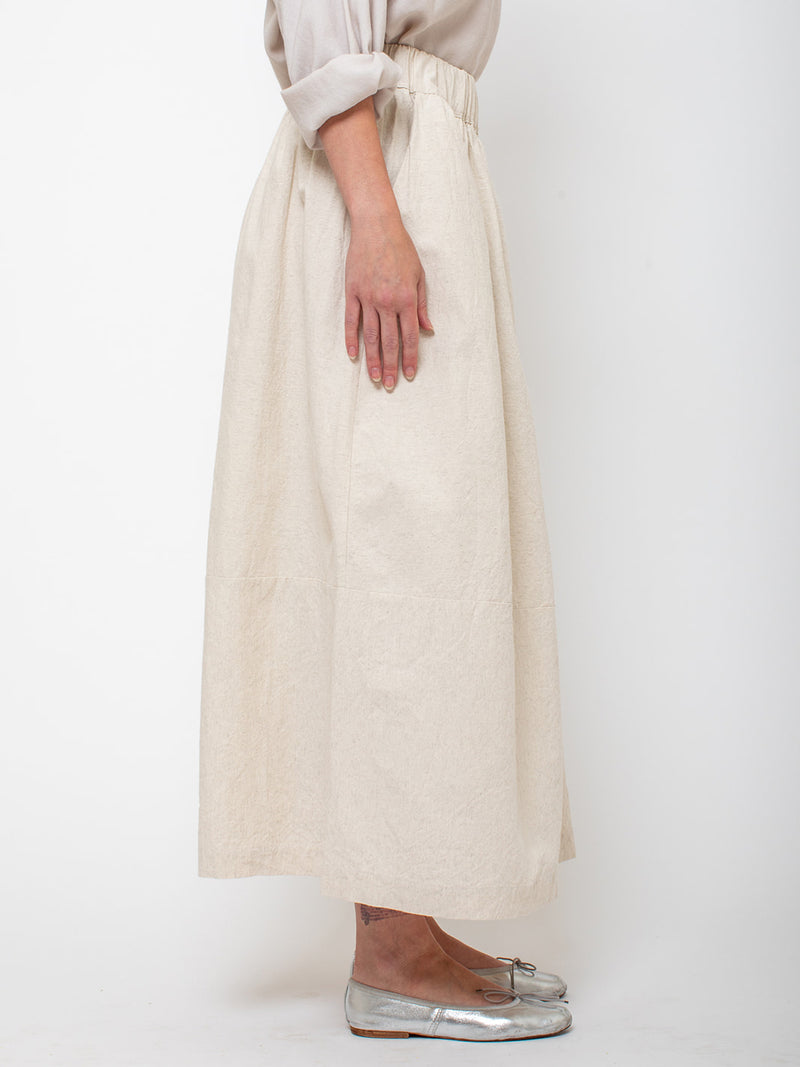 Elsa Esturgie - Ovale Cotton Skirt - Ecru - Verdalina