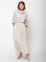 Elsa Esturgie - Ovale Cotton Skirt - Ecru - Verdalina