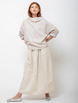 Elsa Esturgie - Ovale Cotton Skirt - Ecru - Verdalina