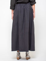 Elsa Esturgie - Ovale Cotton Skirt - Carbon - Verdalina
