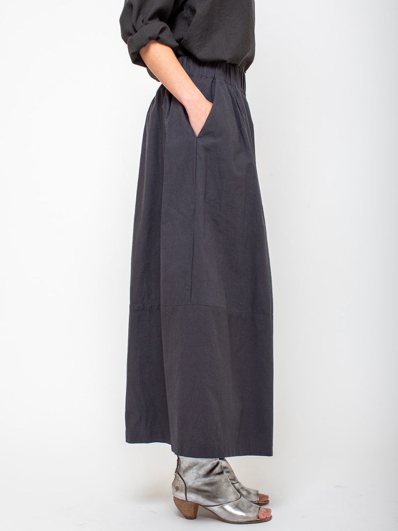 Elsa Esturgie - Ovale Cotton Skirt - Carbon - Verdalina