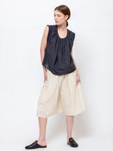 Elsa Esturgie - Poudre Bermuda Pants - Ecru - Verdalina