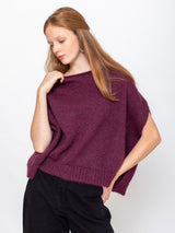 Gallego Desportes - Round Neck Mohair Sweater - Plum - Verdalina