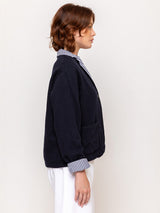 Gallego Desportes - Men's Style Jacket - Washed Wool Navy - Verdalina
