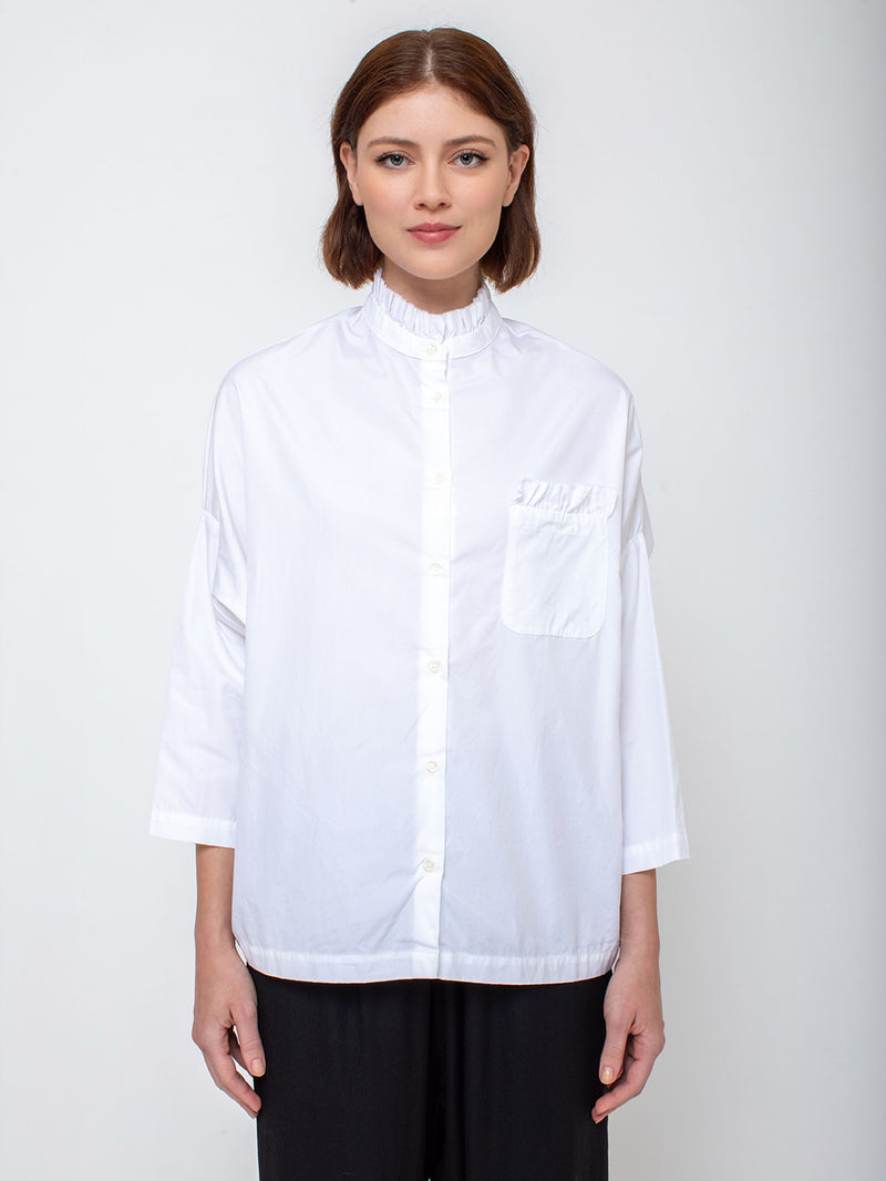 Gallego Desportes - Adrienne Shirt - Cotton Poplin - Verdalina