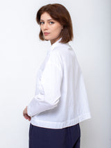 Gallego Desportes - Denise Shirt - White Poplin - Verdalina