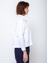 Gallego Desportes - Denise Shirt - White Poplin - Verdalina